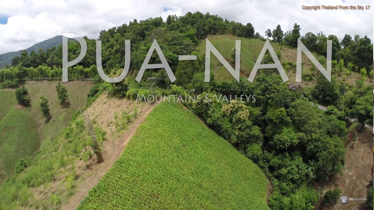 Pua nan drone gopro in 2.7k fly over mountain in north thailand ตำบล สถาน