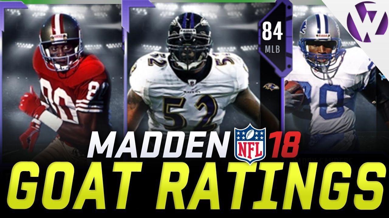 MADDEN 18 GOAT EDITION PREORDER BONUS PLAYERS RATINGS REVEALED!!!- MADDEN 18 ULTIMATE TEAM