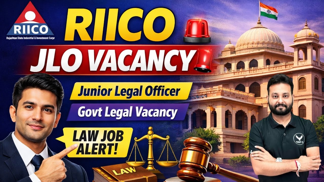 RIICO JLO Vacancy 2026 🚨 | Junior Legal Officer Govt Law Job | Apply Online | Anoop Sir