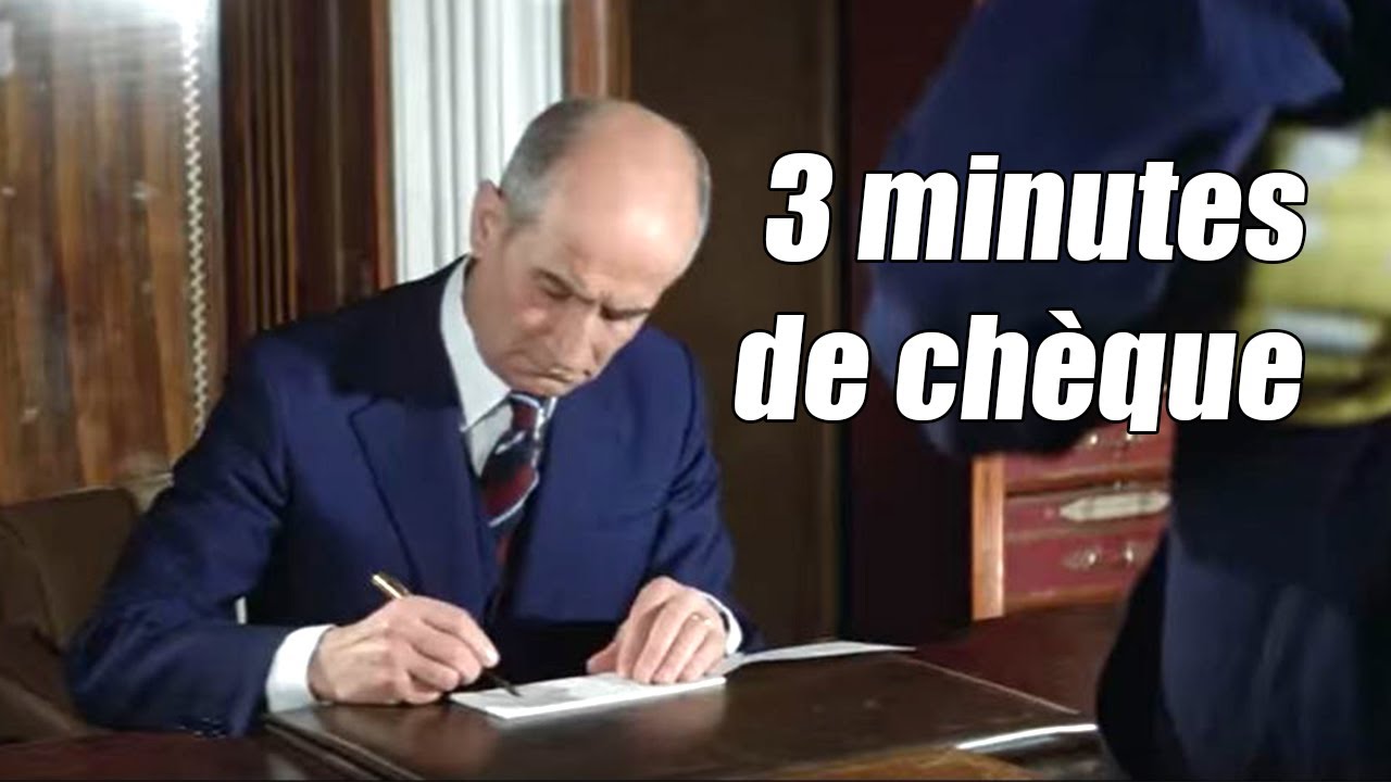 3 minutes de chèque avec Louis de Funès 🗒️✍️💲