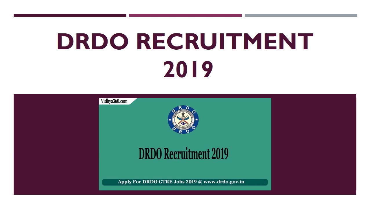 DRDO Recruitment 2019 - drdo.gov.in GTRE 150 Apprentice Jobs