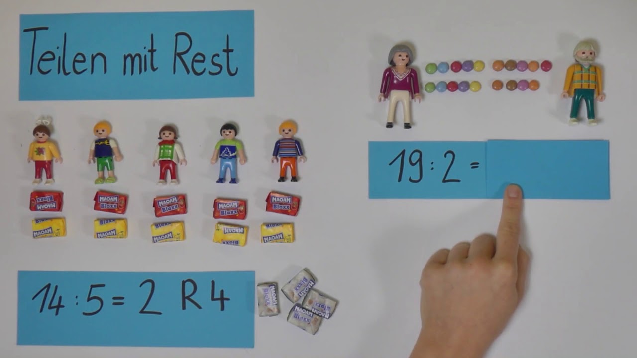 Teilen mit Rest (Klasse 2)