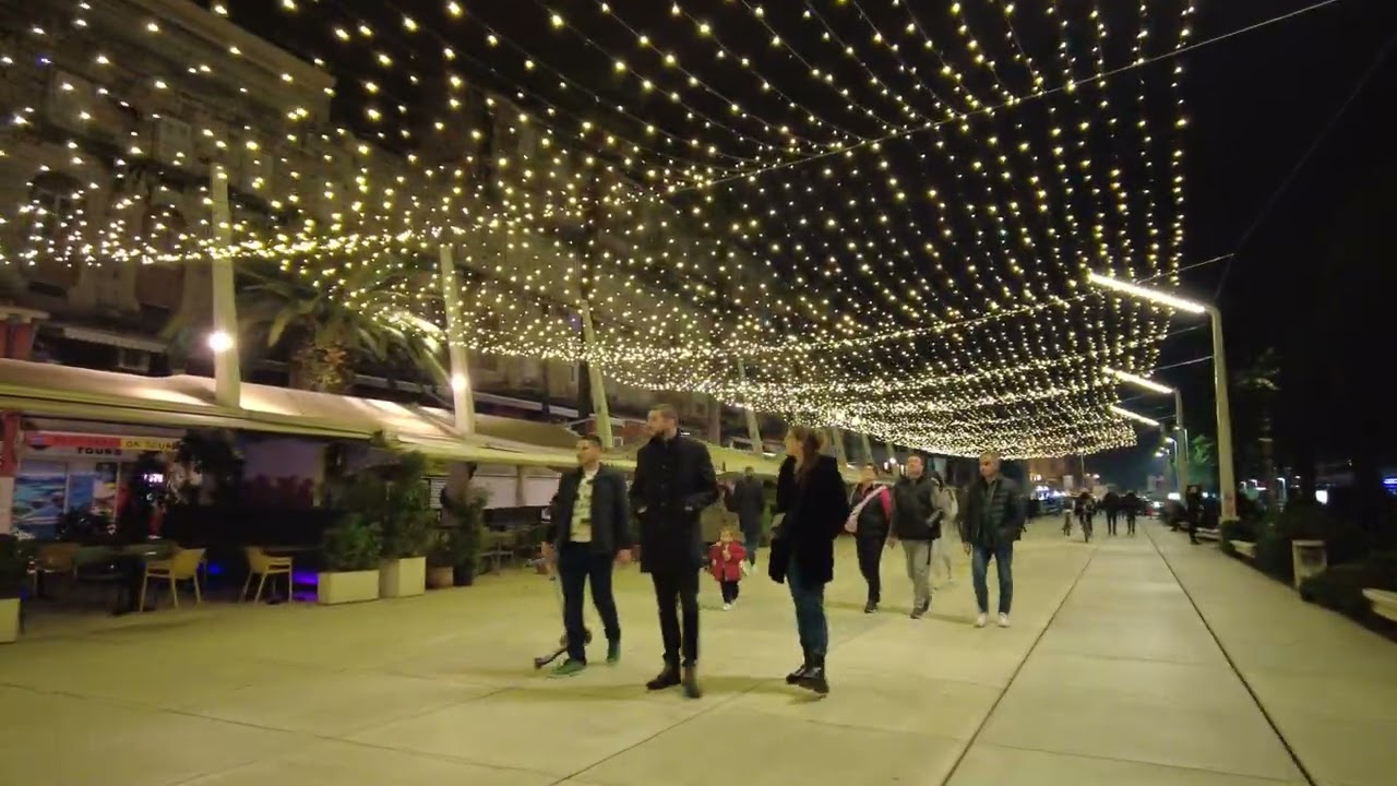 Christmas night walk in Split,Croatia    -    DJI Pocket 2