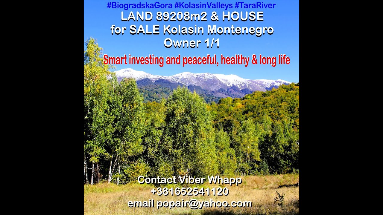 Land For sale  National Parks Montenegro #RealEstate #KolasinValleys #TaraCanyon