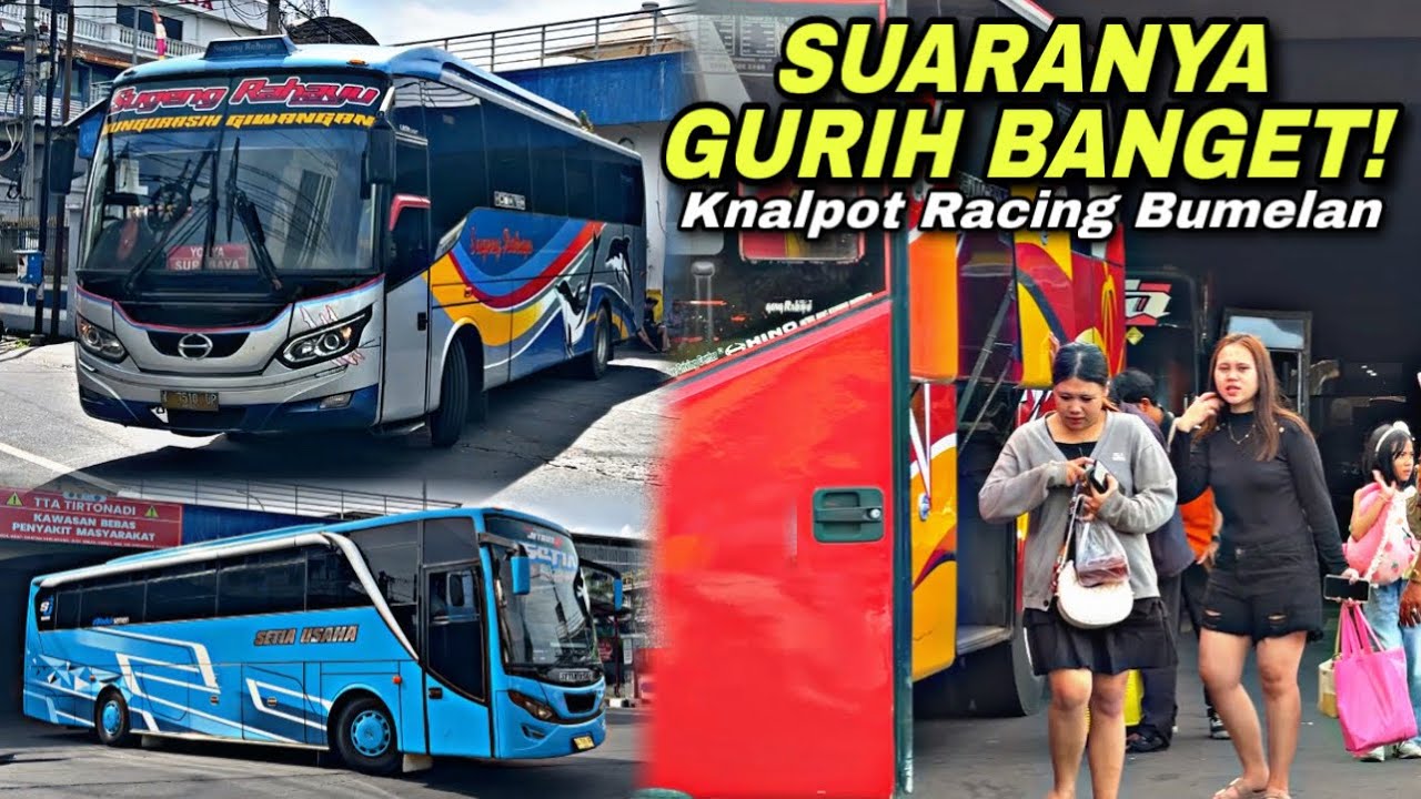 Suaranya Gurih Banget 😍 Knalpot Racing Bus Bumelan Menggelegar Dahsyat ❗️| Pintu Timur Tirtonadi