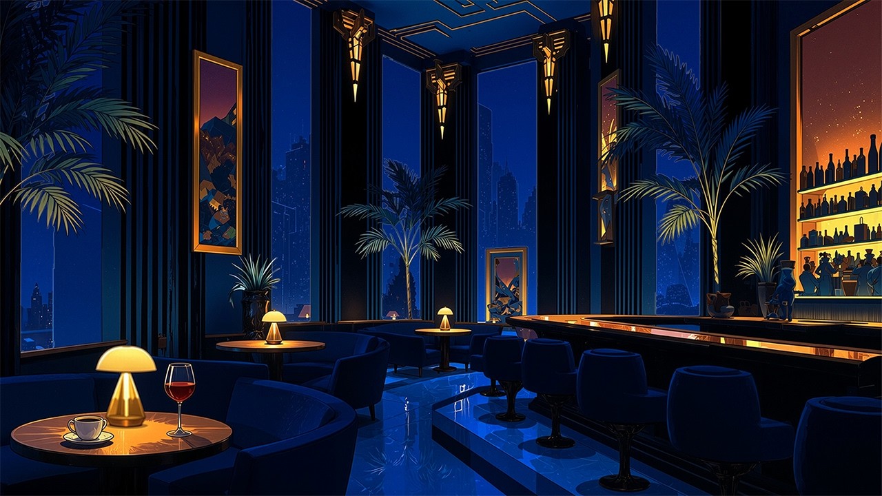 you&rsquo;re in a cozy 1940's jazz lounge on a rainy night | vintage oldies ambience