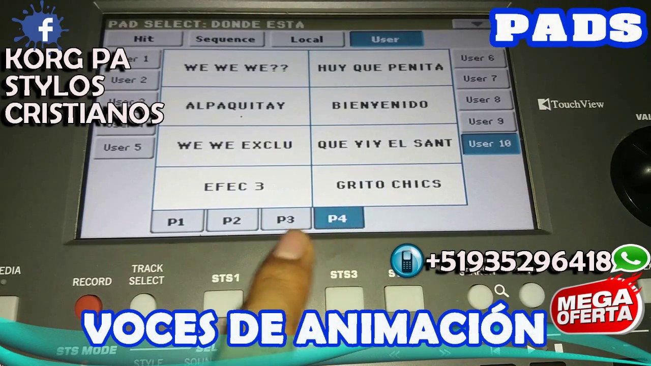NUEVOS PADS PARA PARA KORG PA600 PA700 PA1000