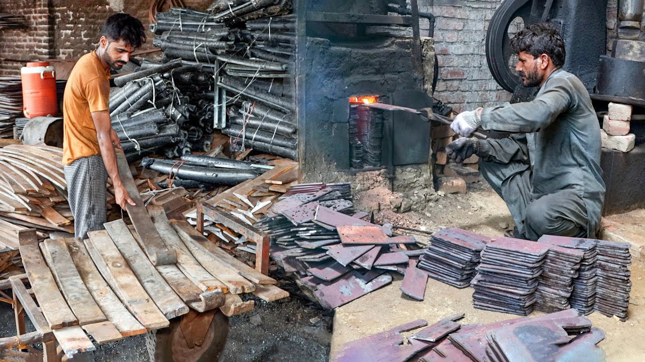 Process of Making Super Sharp Meat Cleaver Knife from Rusted Leaf Spring