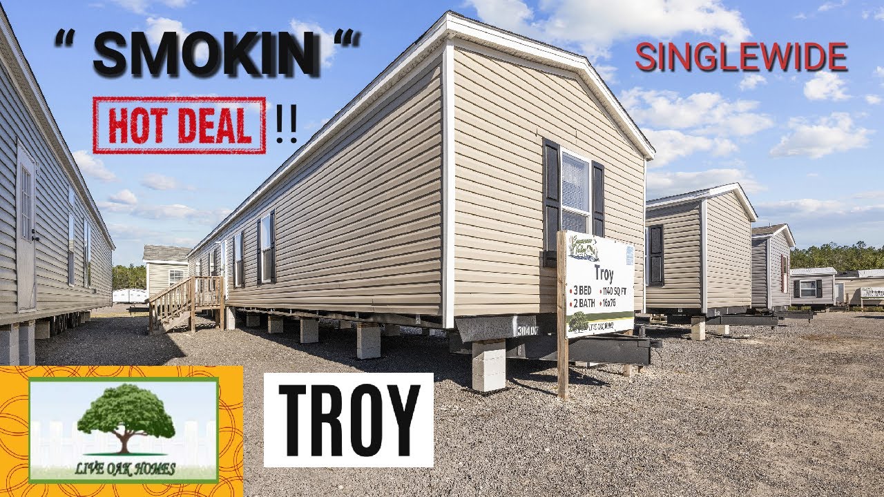 TROY BY LIVE OAK HOMES 3 BED 2 BATH SINGLEWIDE - WALK THROUGH TOUR  | DIVINE MOBILE HOME CENTRAL |