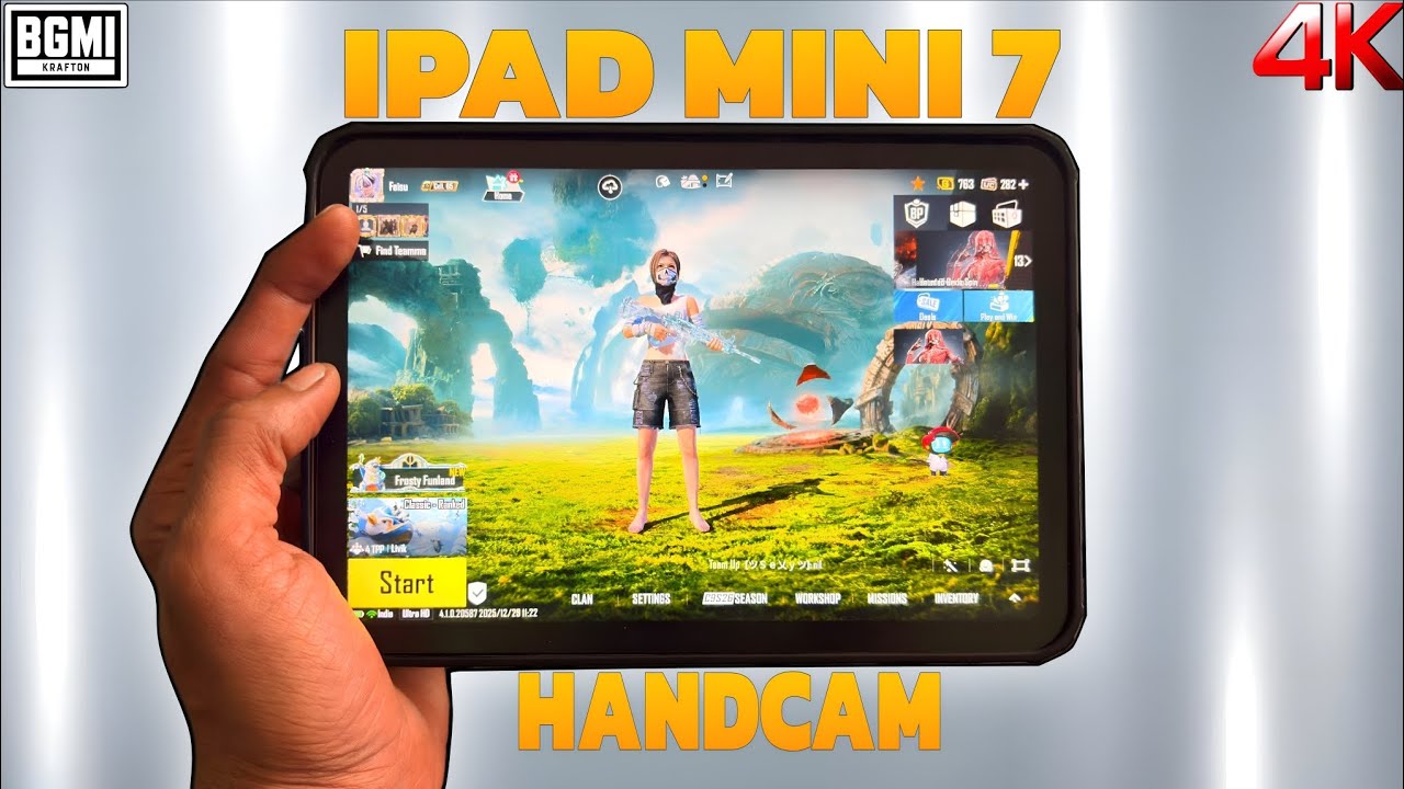 IPAD MINI 7 PUBG HANDCAM 🔥PUBG TEST ♥️ HDR + EXTREME 🔥 4 FINGERS CLAW+ FULL GYRO ♥️ BEST SENSITIVITY
