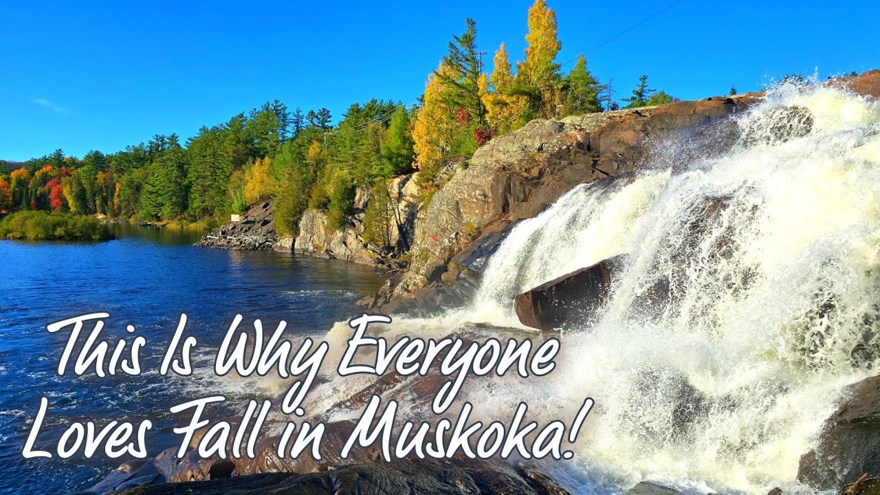 The Most Beautiful Fall Walk in Muskoka 🍁🍂 (Huntsville, Bracebridge, Gravenhurst) [4k]