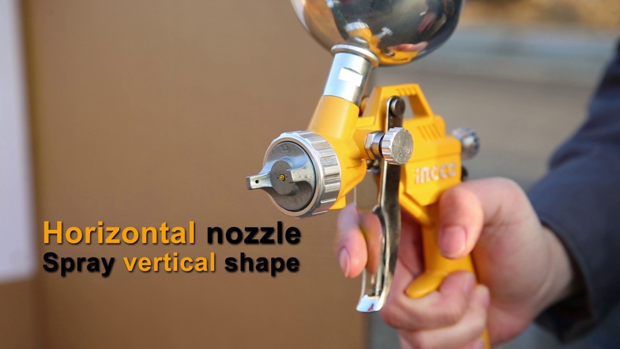 PISTOLA DE PINTAR NEUMÁTICA INGCO POR GRAVEDAD O SUCCIÓN PINTURA AUTOS METAL MADERA PARED TUNING