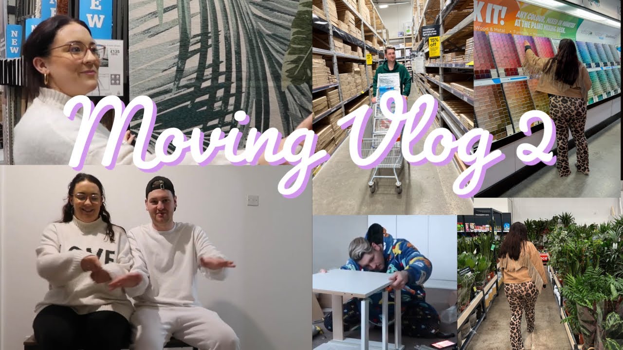 MOVING VLOG 2🏡 - Showing my sister the house, B&M Haul, Rug Shopping & Building Ikea Furniture!