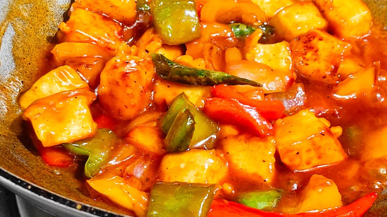 Chilli Panner Recipe🍽️ খুব কম সময়ের মধ্যেই বানিয়ে নিন #panner #cooking #dinnerideas #chilli panner