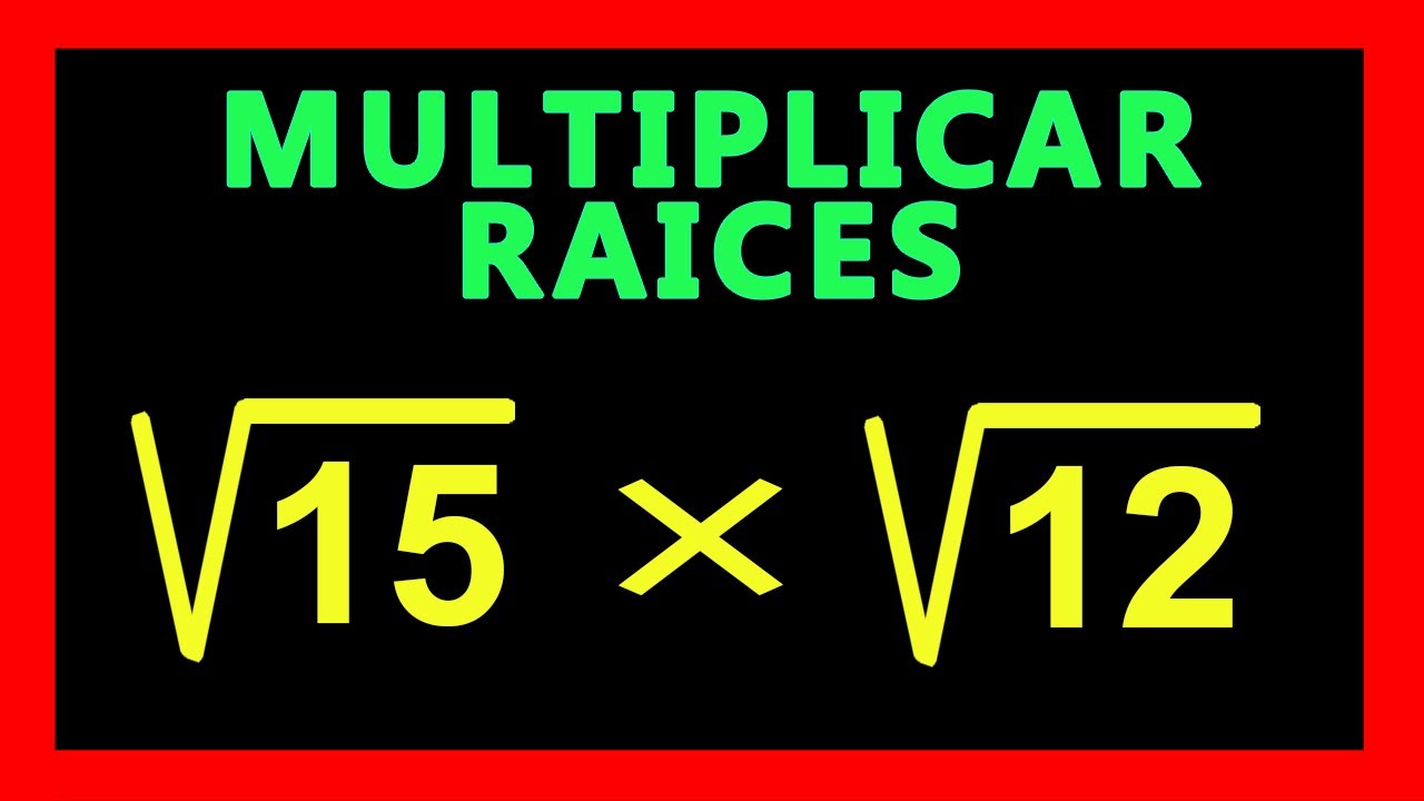 ✅👉 Multiplicacion de Radicales  ✅ Como Multiplicar Radicales