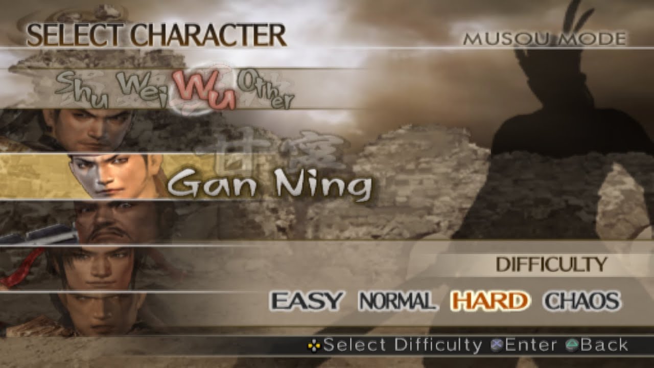 Dynasty Warriors 5 Gan Ning Musou Hard and 4th Weapon