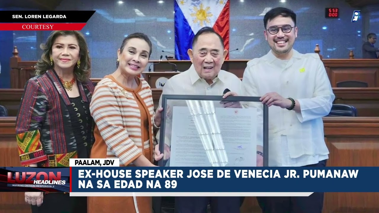 Ex-House Speaker Jose de Venecia Jr. pumanaw na sa edad na 89 | Luzon Headlines