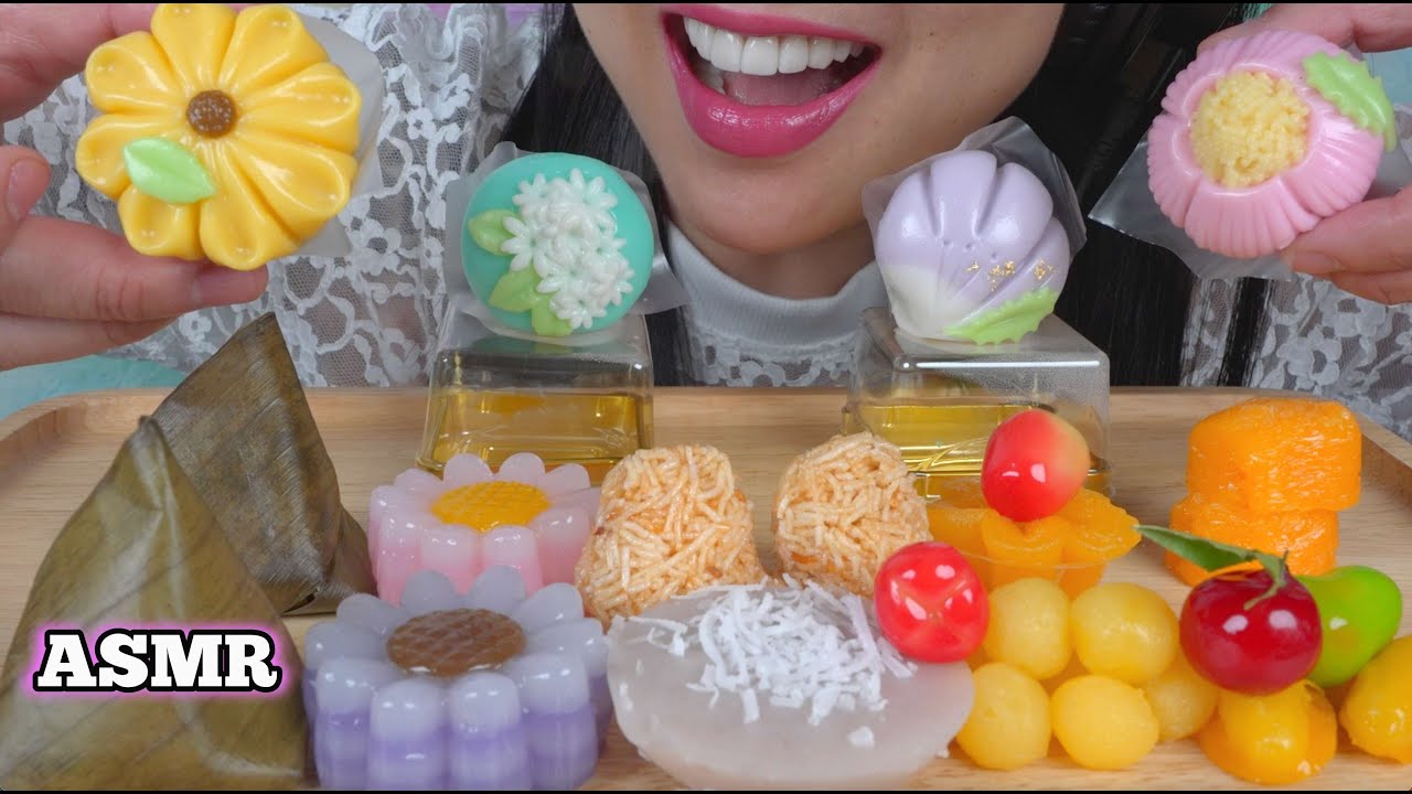 ASMR THAI DESERT PLATTER (EATING SOUNDS) NO TALKING | SAS-ASMR