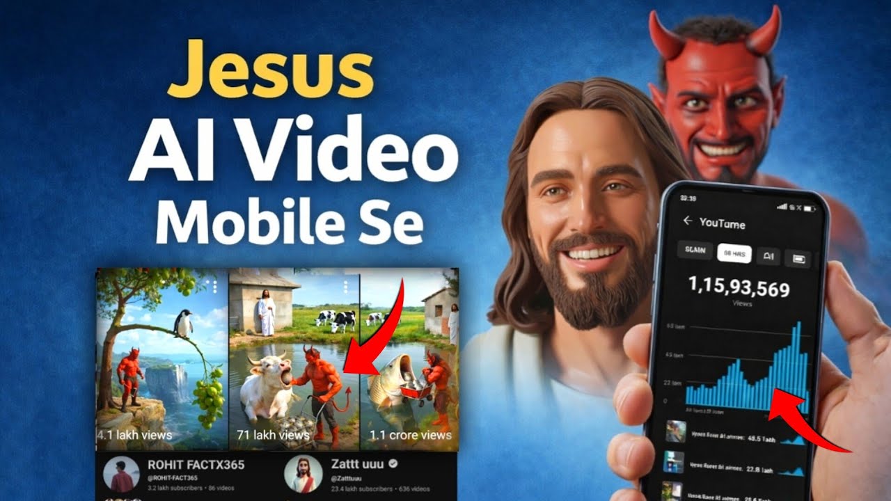 Jesus AI Video Kaise Banate Hain 📱 | Phone Se Viral AI Video | Jesus AI Video Kaise Banaye