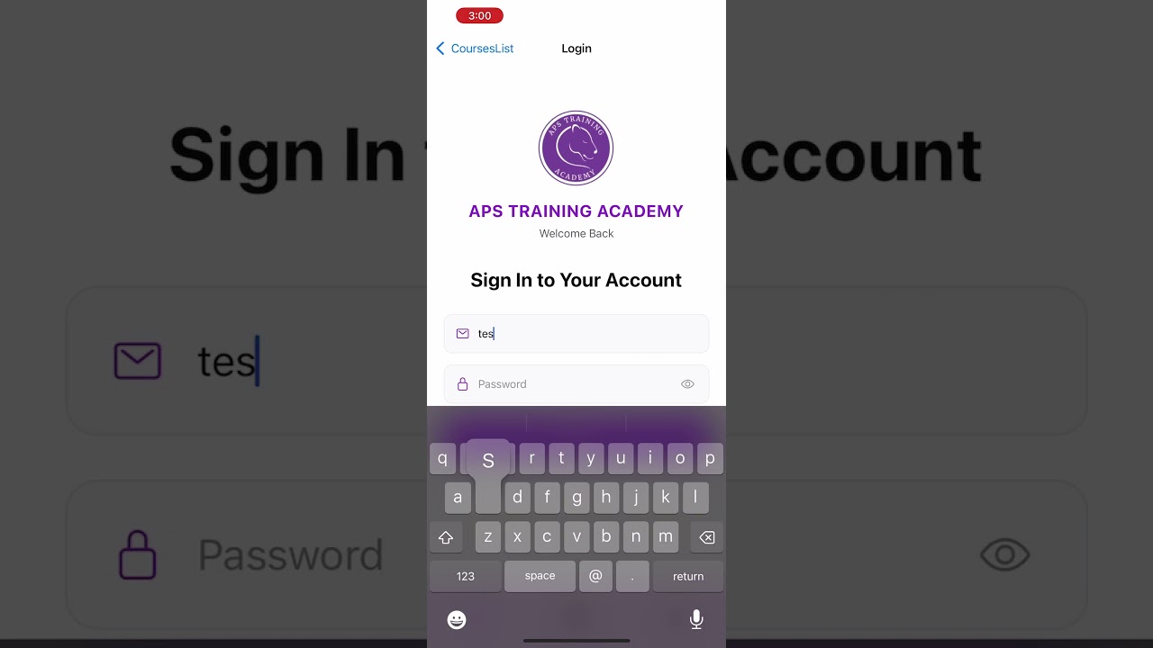 APS Training Academy &mdash; Mobile App MVP Walkthrough.