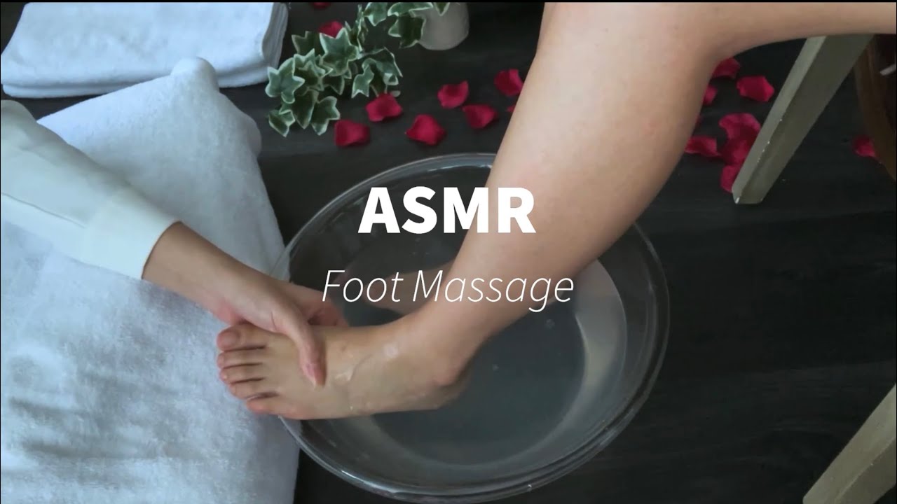 Foot Massage ASMR for sleep 💤 skincare & leg massage asmr 🛀🏻 No Talking
