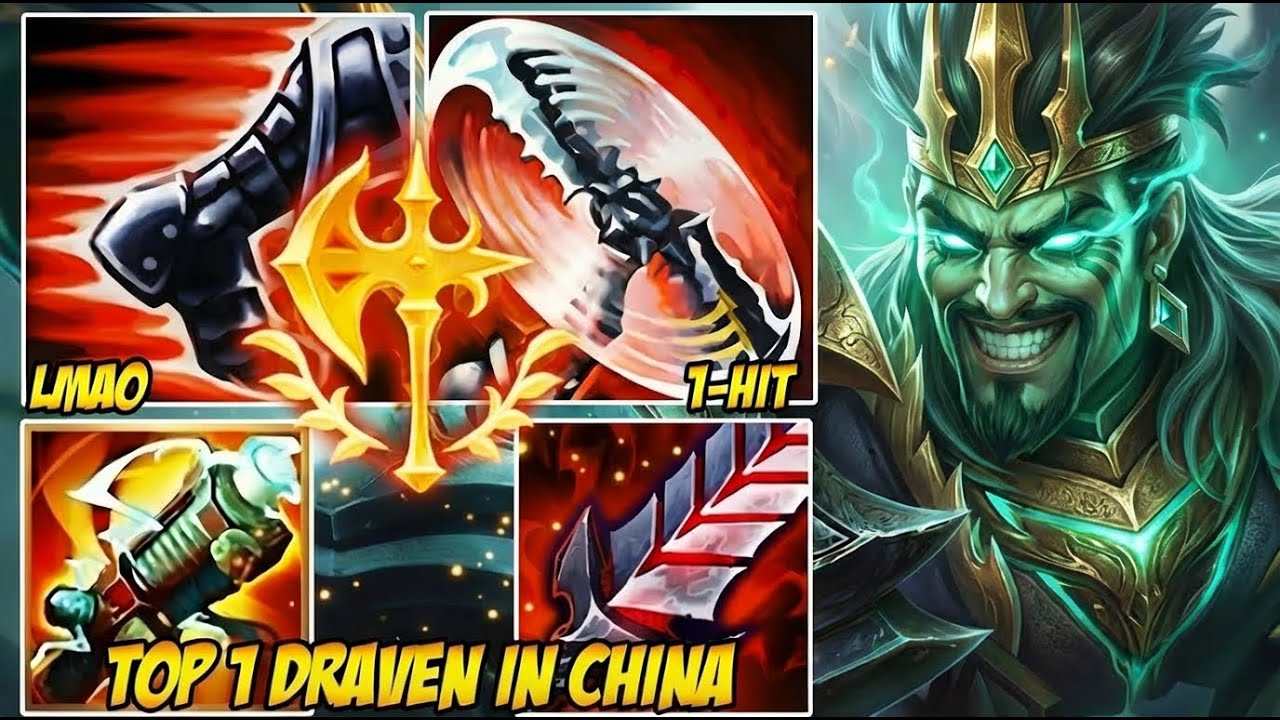 WILD RIFT CHINA TOP 1 DRAVEN IN CHINA - THEY COULDN'T WALK UP (AXE DIFF)