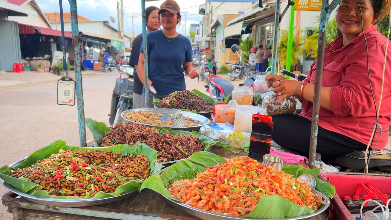 $1 Local Street Food in Countryside Cambodia | Amazing Traditional Village Dishes!