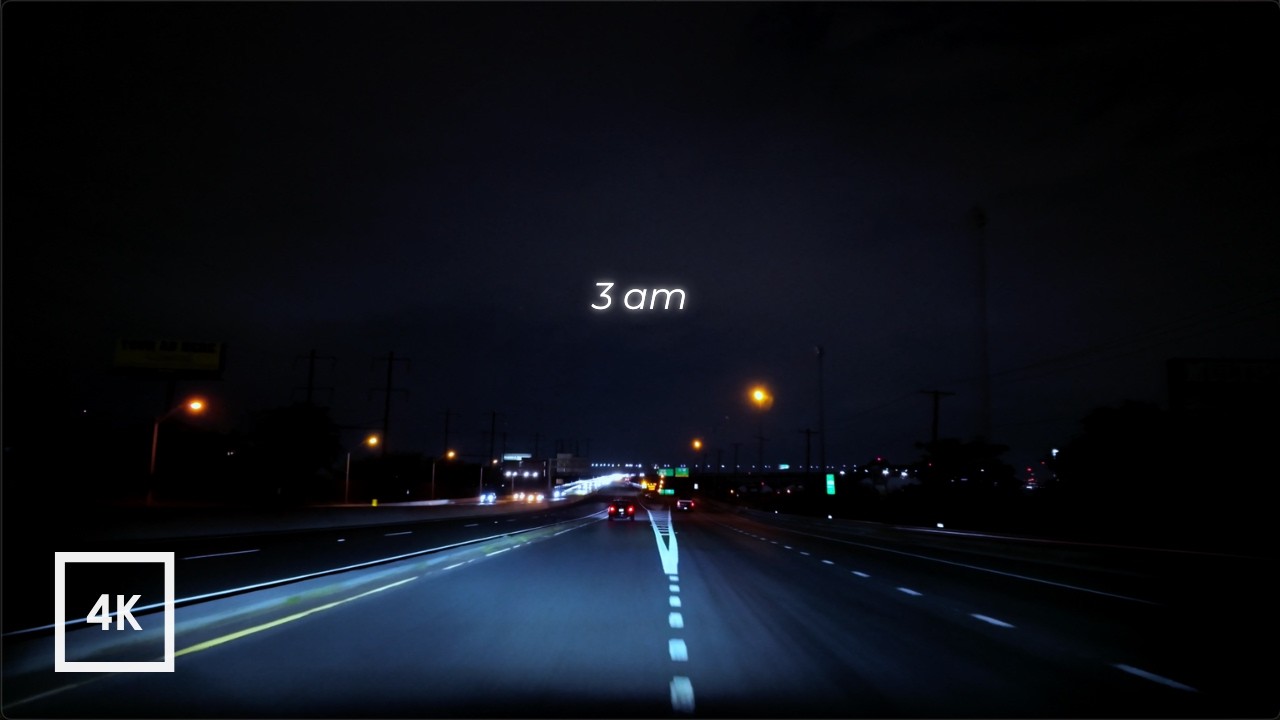 Highway Driving ASMR at 3am - (No Talking, No Music) - New Jersey to New York City | Binaural Sound