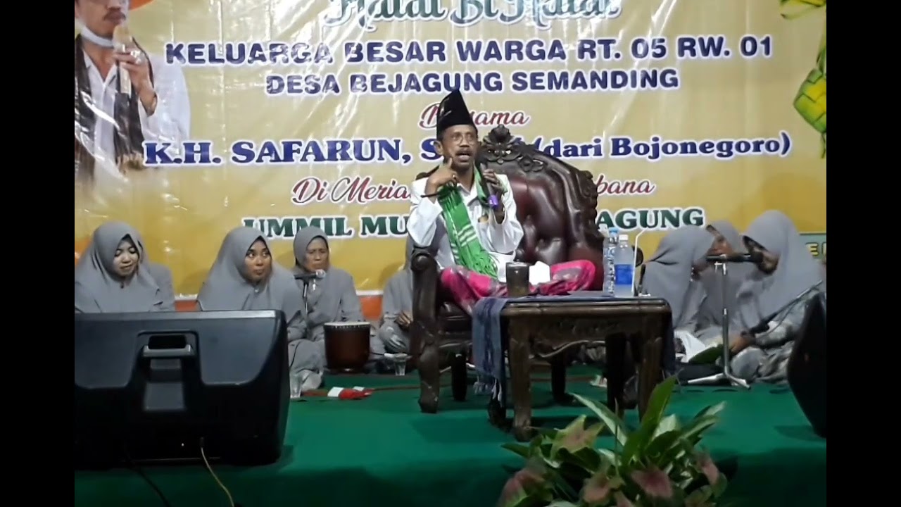 Ngaji  HALAL BI HALAL (part 2 ) KH SAFARUN S.pdi dari Bojonegoro dengan iringan rebana umil Muttaqin