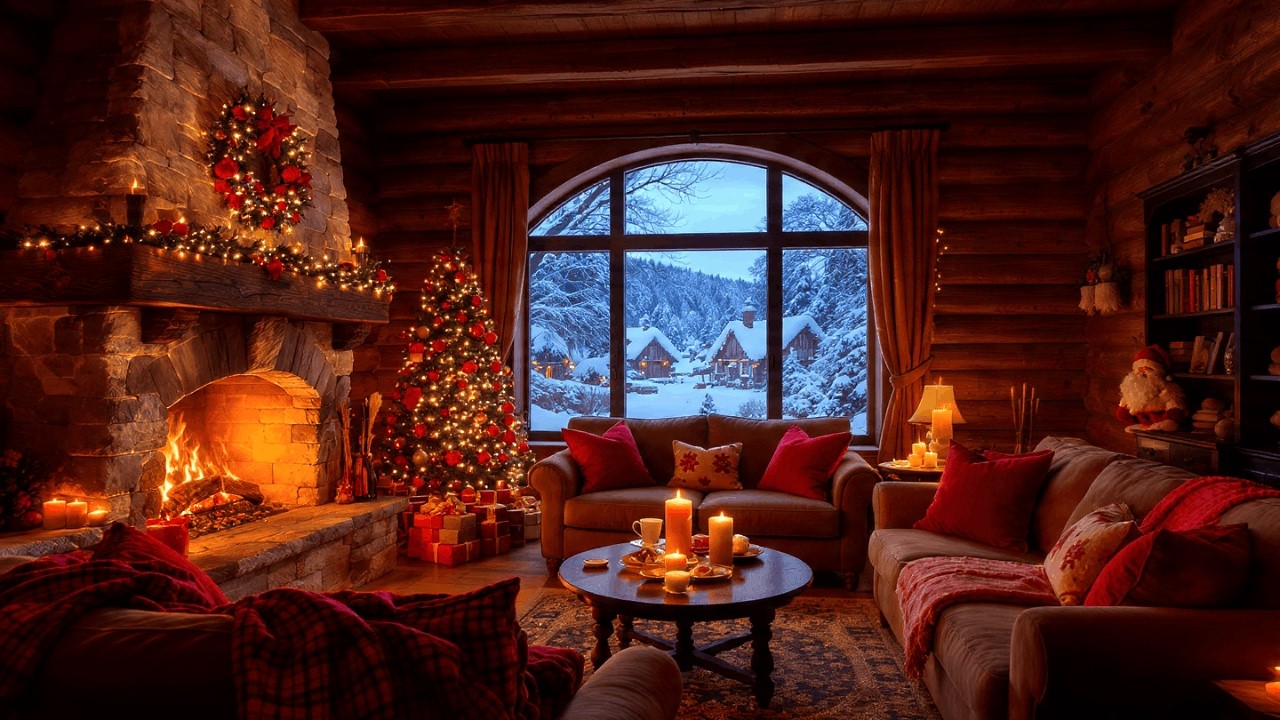 Smooth Jazz Fireplace Ambience for Study and Focus | Relaxing Instrumental Jazz