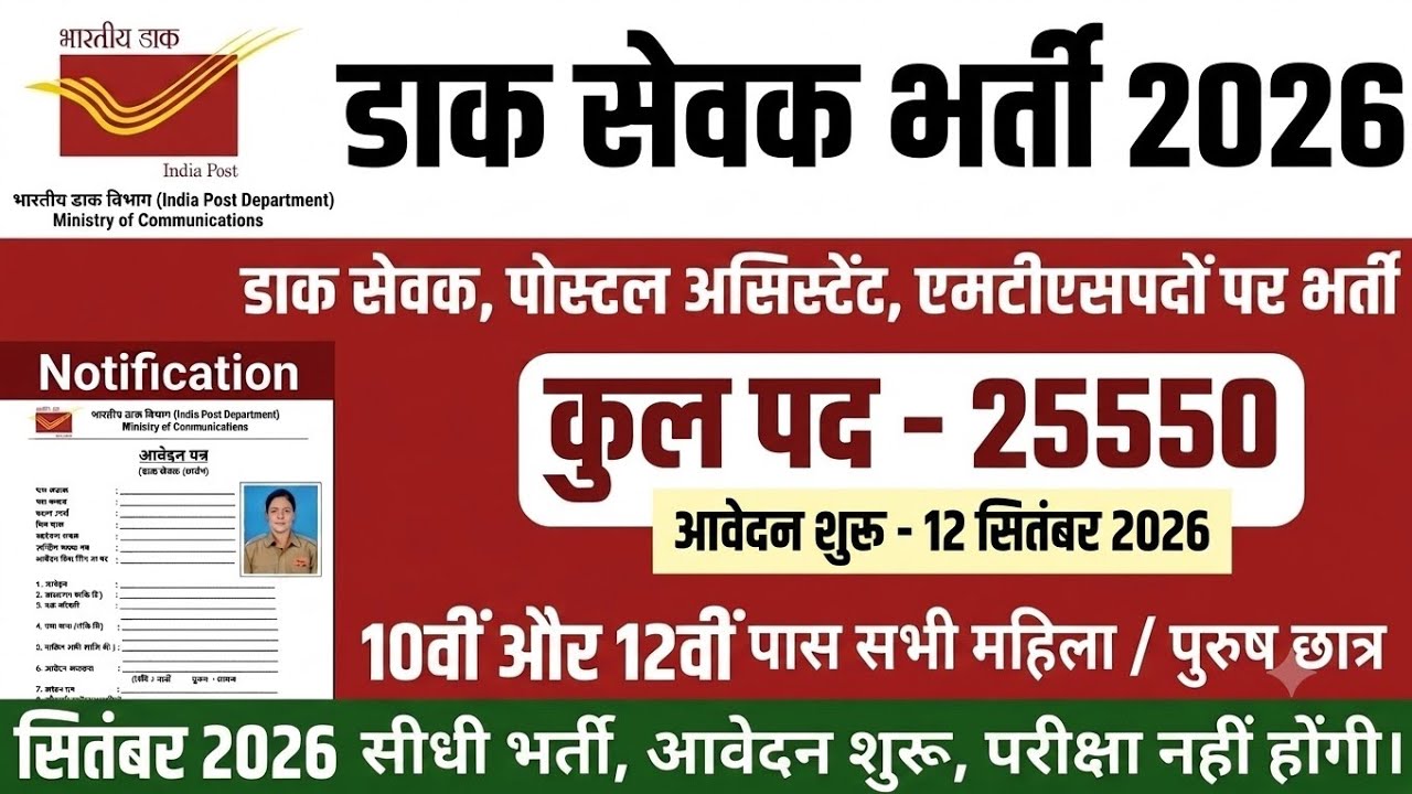 Post office recruitment 2026  | india post gds recruitment 2026 #postofficerecruitment2026