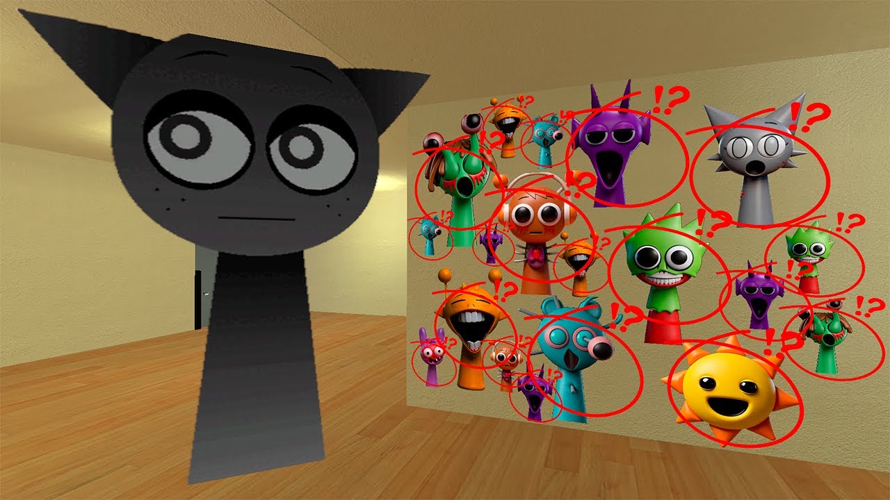 Sprunki Gray is looking for all the babies Sprunki 4K