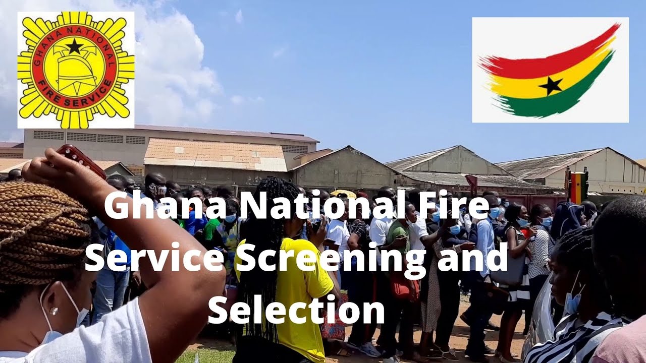 How applicants converged at the Ghana National Fire service Training School for recruitment.