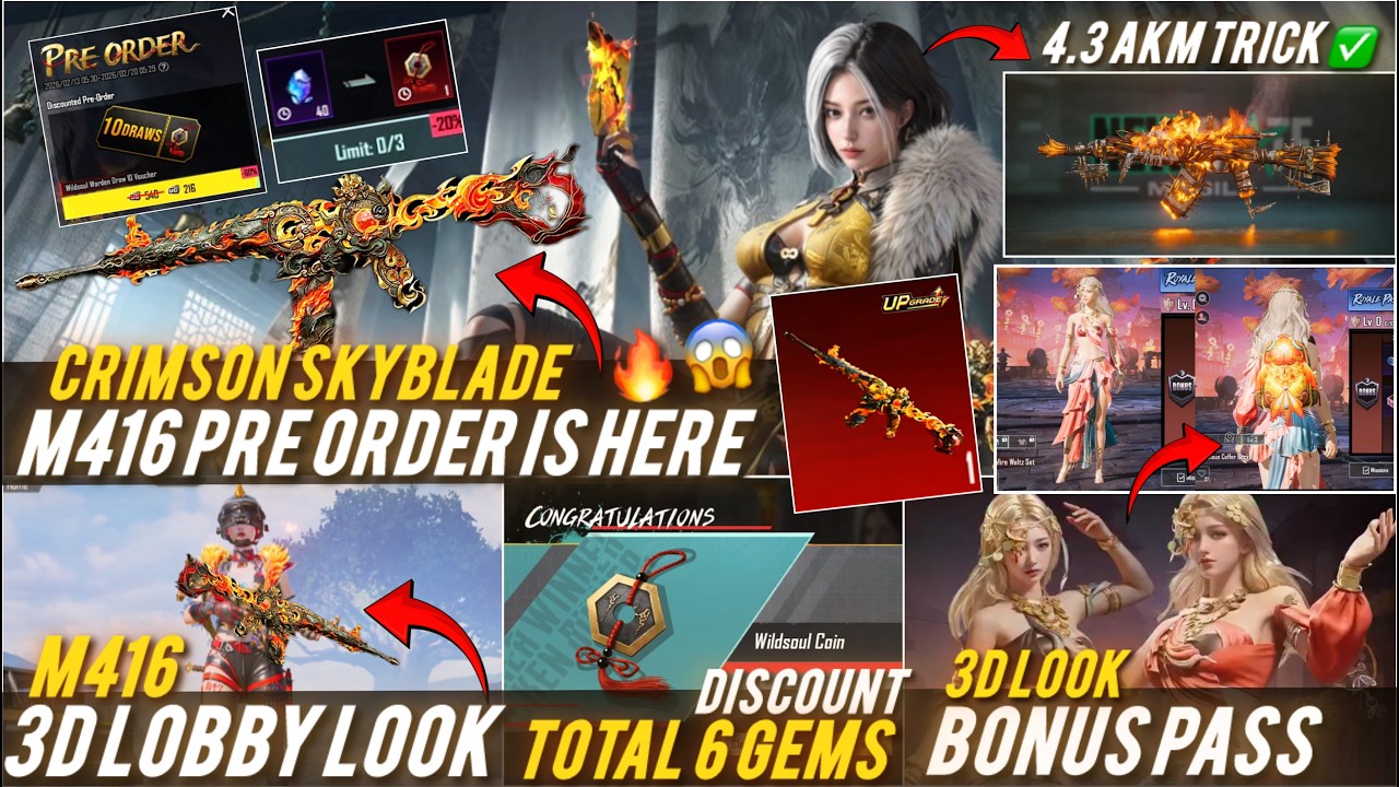 🔴NEW M416 PRE ORDER IS HERE 🔥😱FINAL FORM & LOOT CRATE 🔥4.3 JOKER AKM TRICK ✅ NEXT BONUS 3D LOOK🔥