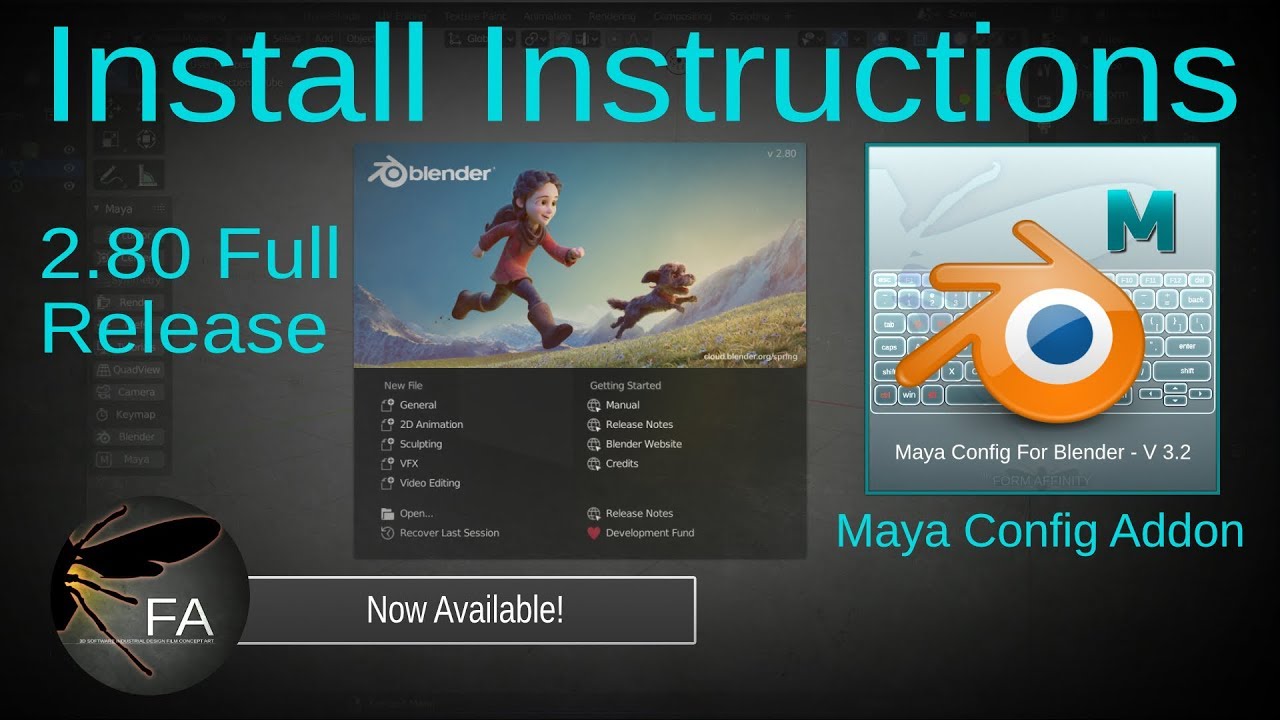 Blender 2.80 Full Release - Maya Config Installation