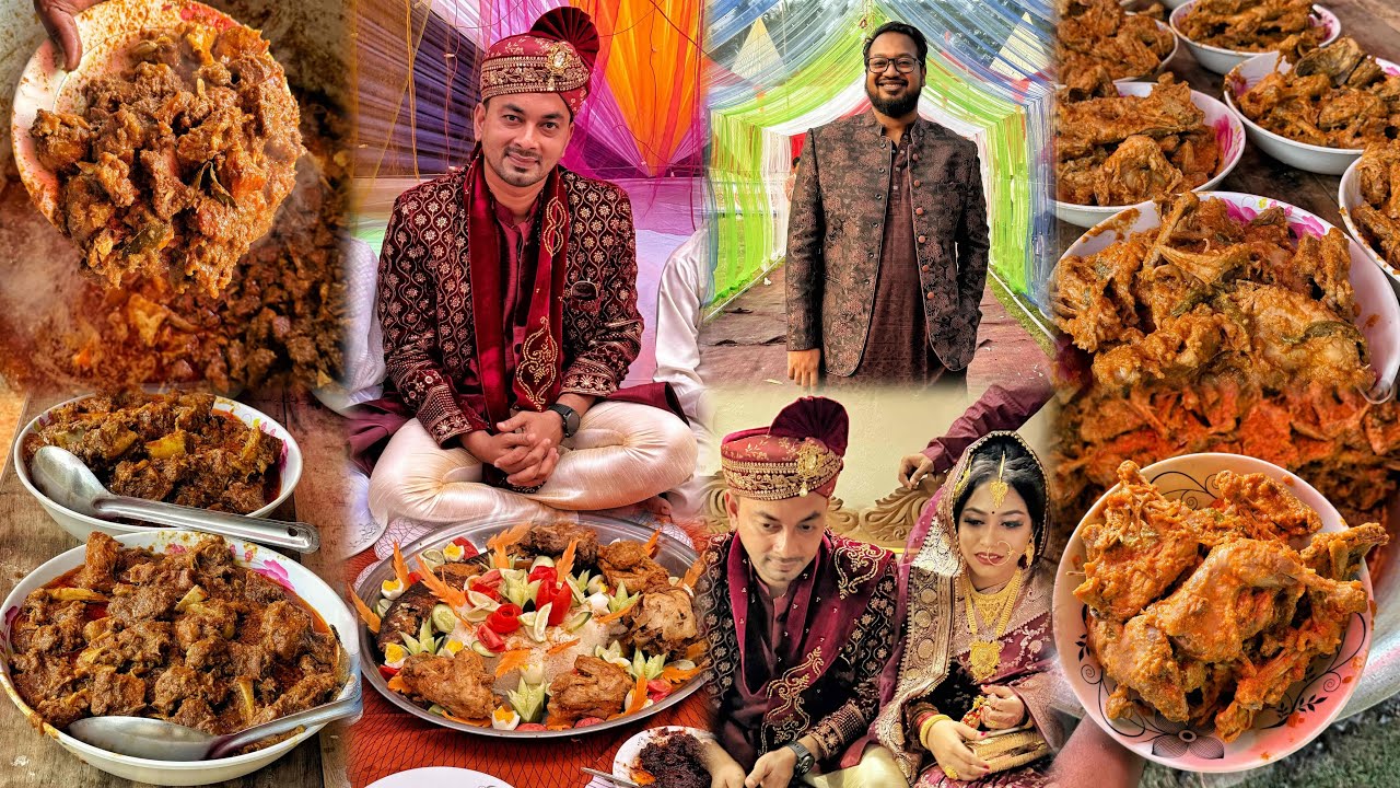 আমার গ্রামের বিয়ে 🤩 বরিশালের বিয়েতে ১২০০ মানুষের জন্য সাদাভাত, ডাল, সবজি, পোলাউ, রোস্ট, গরু, খাসি 🔥
