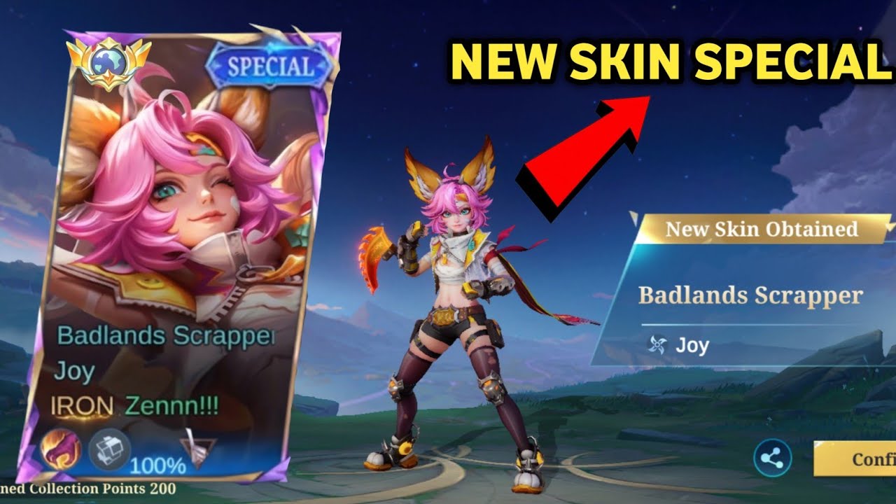 НОВЫЙ ОБЛИК | JOY &laquo;Облик Badlands Scrapper Joy&raquo; &mdash; Топ-1 сборка в мире &mdash; Mobile Legends