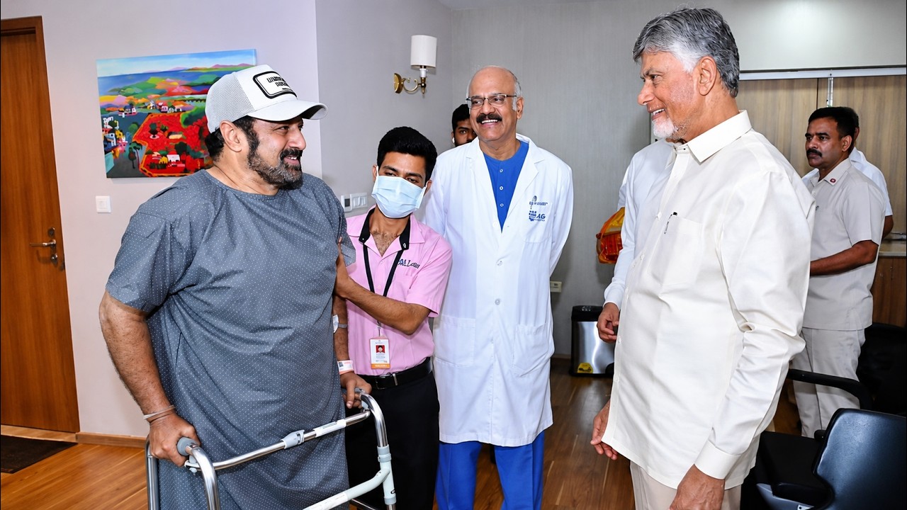 CM Chandrababu Naidu Came to AIG Hospital Over Nandamuri Balakrishna Health Update | TF Stars