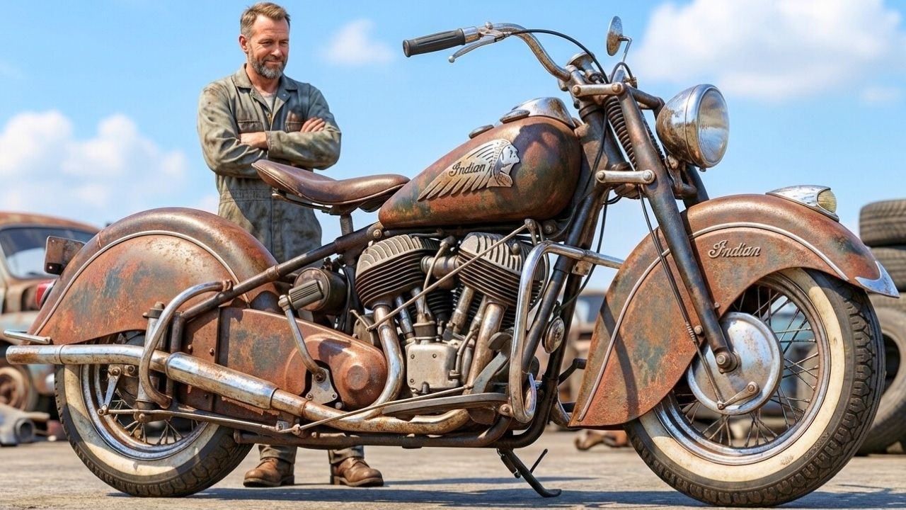 ASMR Indian Chief Restoration | 1940s Complete Rebuild from Rust to Glory