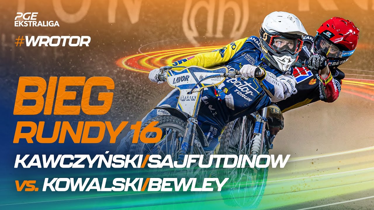 Speedway. Żużel. Mecz: Emil Sajfutdinow vs. Daniel Bewley (top bieg 16. rundy #WROTOR)