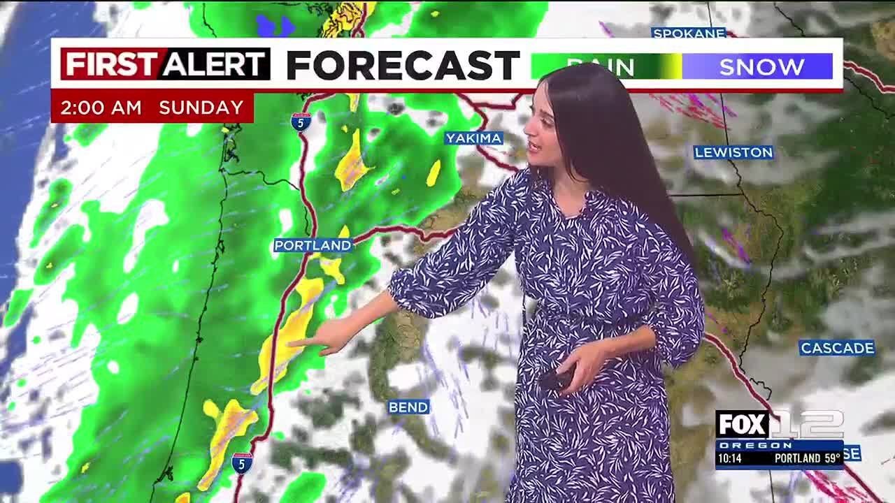 FOX 12 Oregon Saturday evening weather forecast for Portland (10/26)