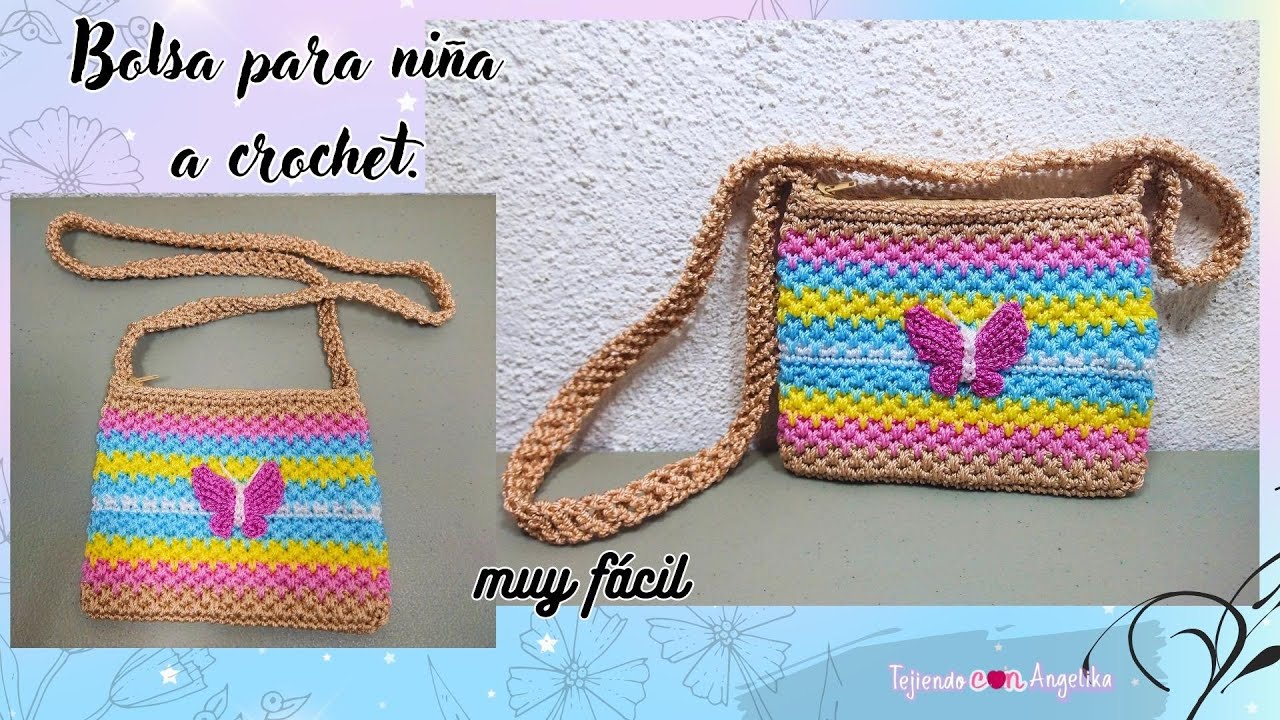 Bolsa para niña tejida a crochet #crochet #tejido #fácil #moda