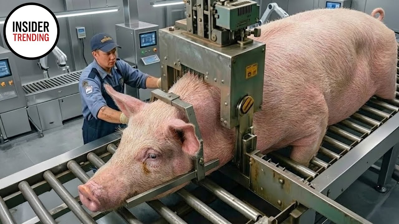 Wewnątrz fabryki uboju świń | Jak świnie są przerabiane na kiełbasy