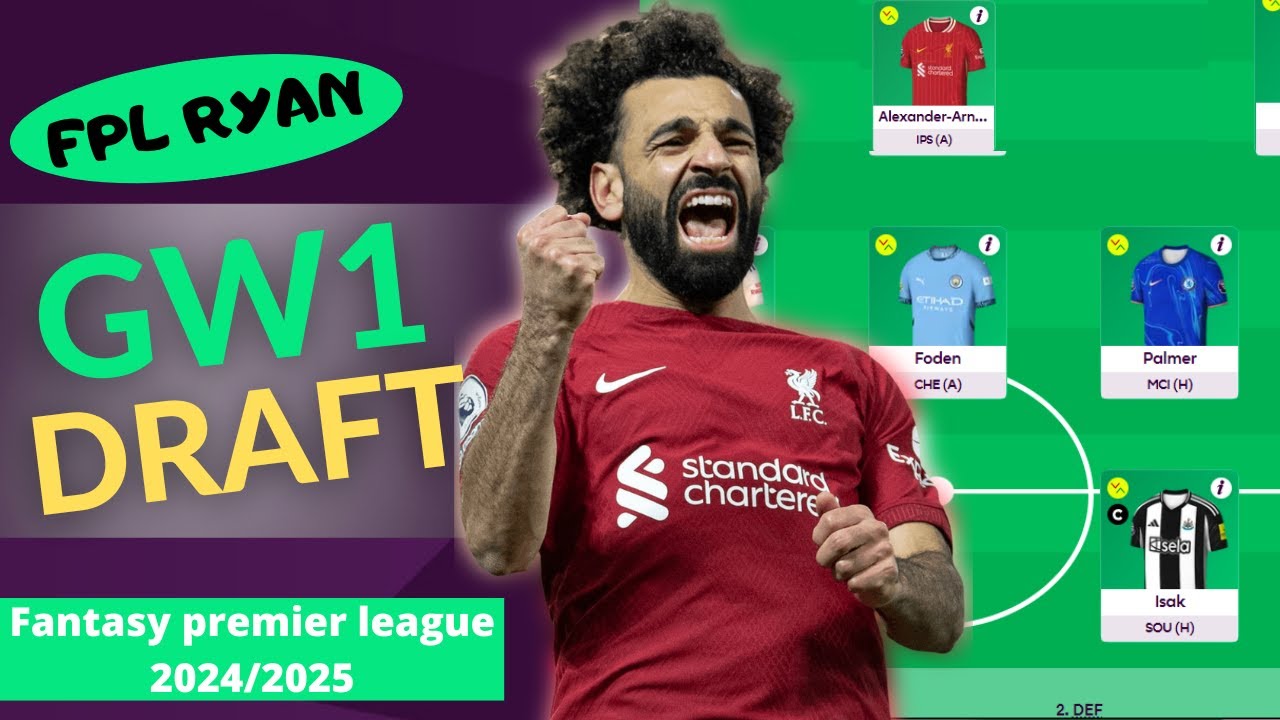 My FPL GW1 Draft With NO HAALAND! | SALAH, PALMER & FODEN FPL TEAM