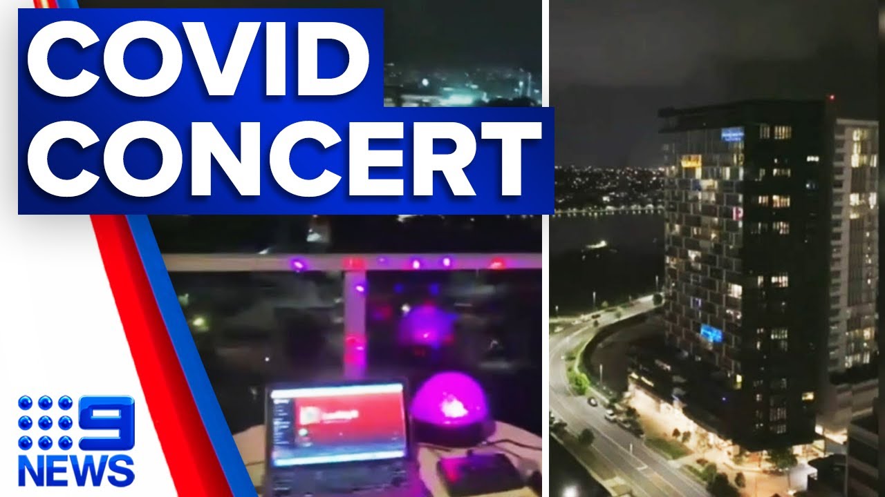 Coronavirus: Brisbane DJ works from balcony during lockdown | 9 News Australia
