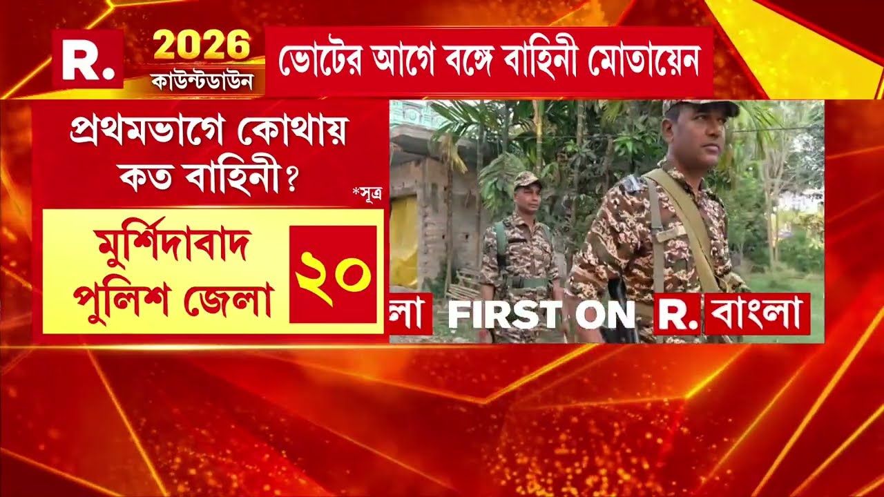 গতকালের পর আজও জেলায় জেলায় বাহিনীর রুটমার্চ।