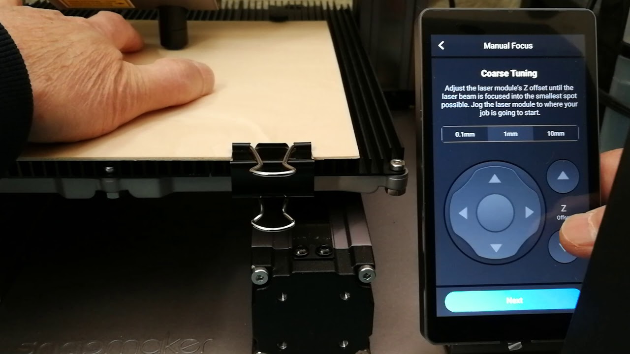 Snapmaker 2.0 3D Printer Laser Focusing out of range solved