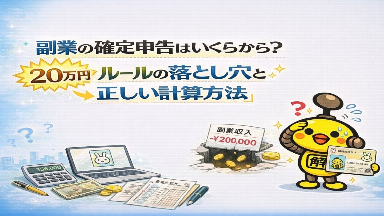 副業を始める前に知っておくべき「税金の話」副業収支ベースで理解する確定申告の要否【2026年最新版】