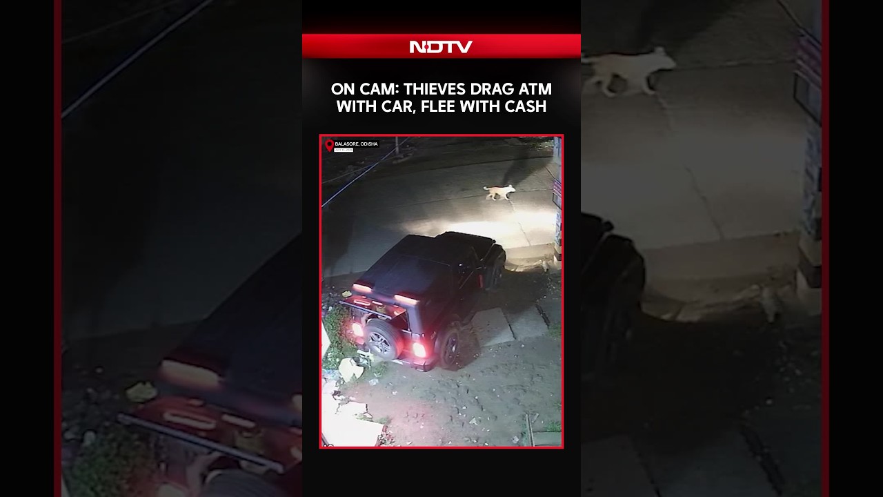 Odisha: Thieves Drag Out ATM Using SUV Car, Flee After Looting The Cash, Probe Underway