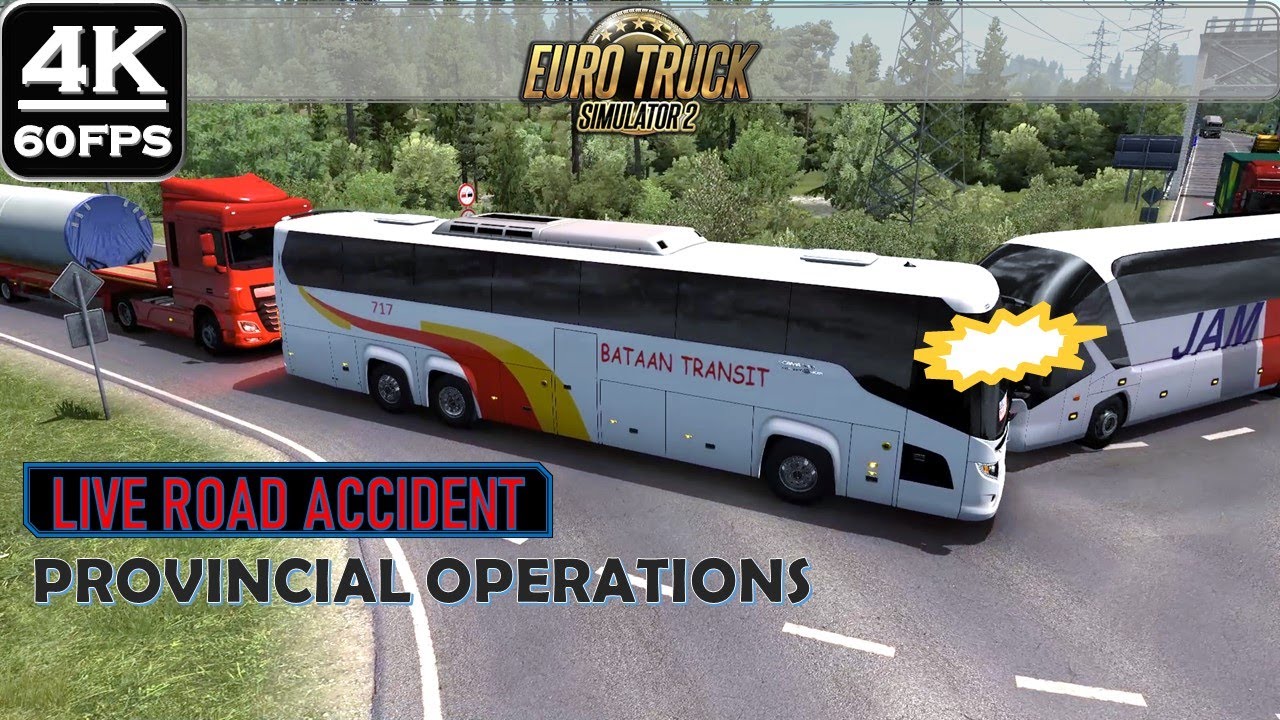BATAAN TRANSIT HIT BY JAM BUS | PHILIPPINE BUS DRIVING TO MARIVELES VIA SM San Fernando | ETS2 BUS